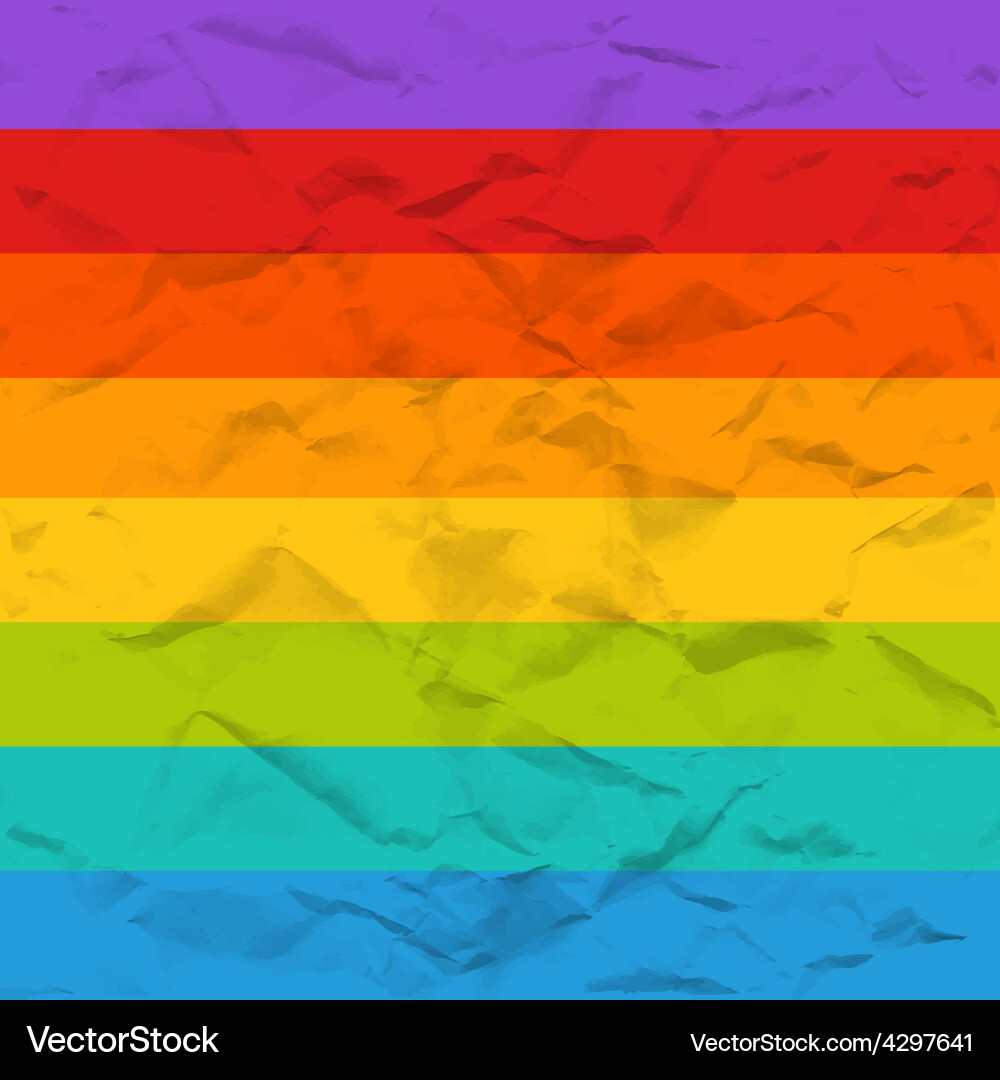 Rainbow crumpled paper seamless pattern Royalty Free Vector