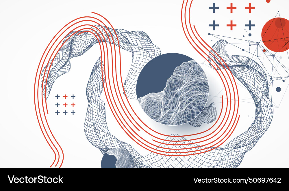 Abstract wave is made in a frame style template Abstract wave is made in a frame style template Vector Image