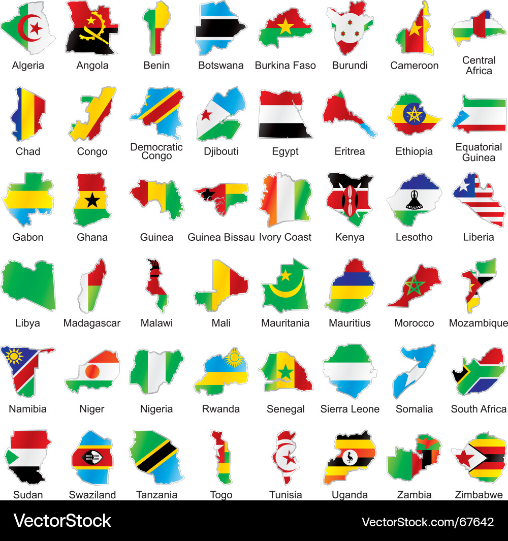 Africa Map Collection vector image