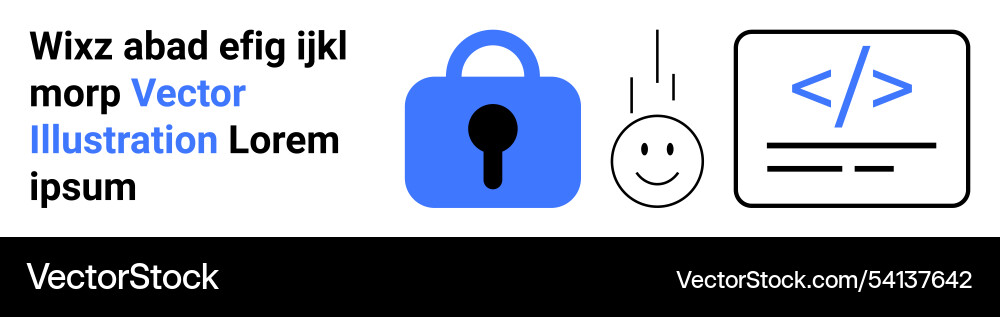 Data security coding and user interaction icons vector image