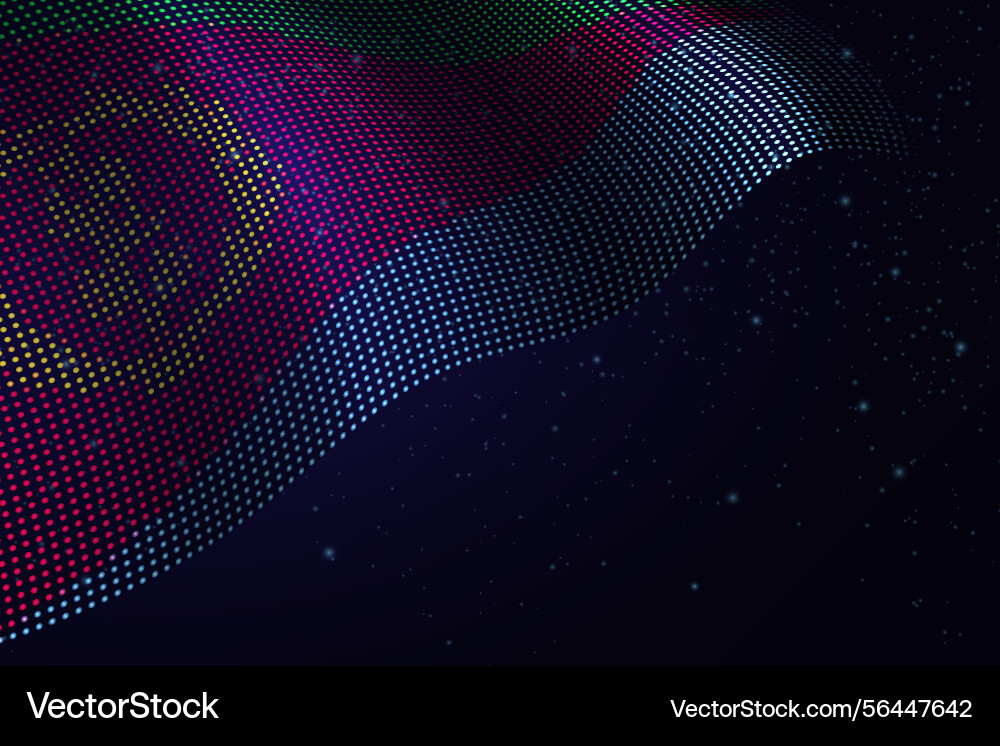 Eritrea digital flag made of dots over a starry vector image