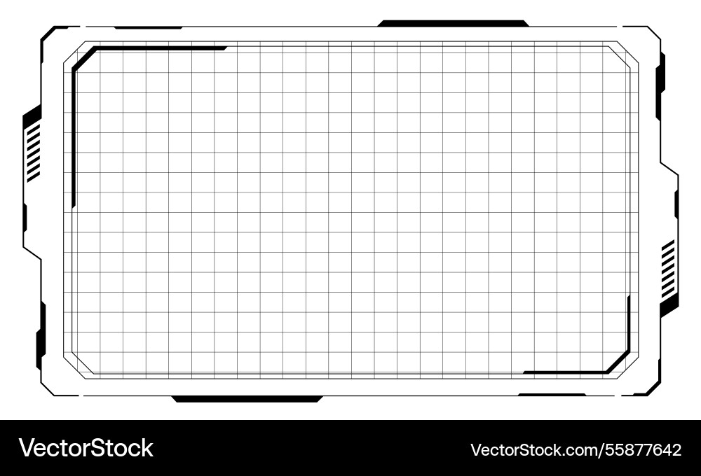 Hud frames black user interface elements design Hud frames black user interface elements design vector image