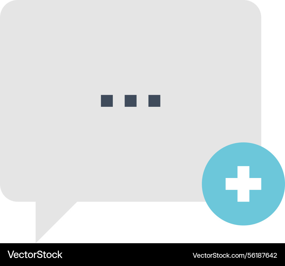 Message bubble flat web icon concept Message bubble flat web icon concept vector image