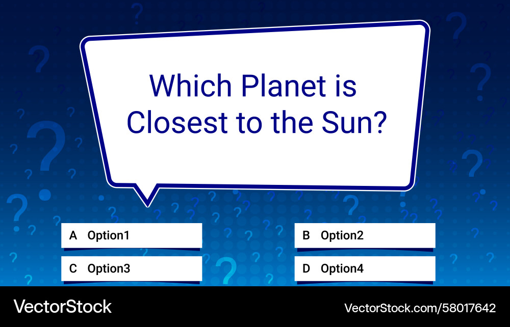 Multiple choice quiz template science question Multiple choice quiz template science question Vector Image