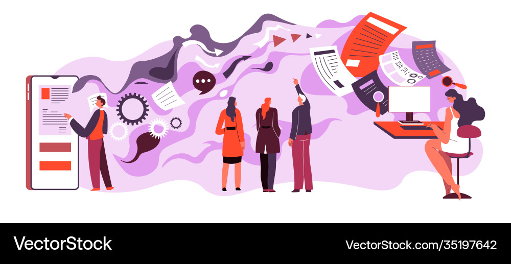 Receiving and sending data online info in web Receiving and sending data online info in web vector image
