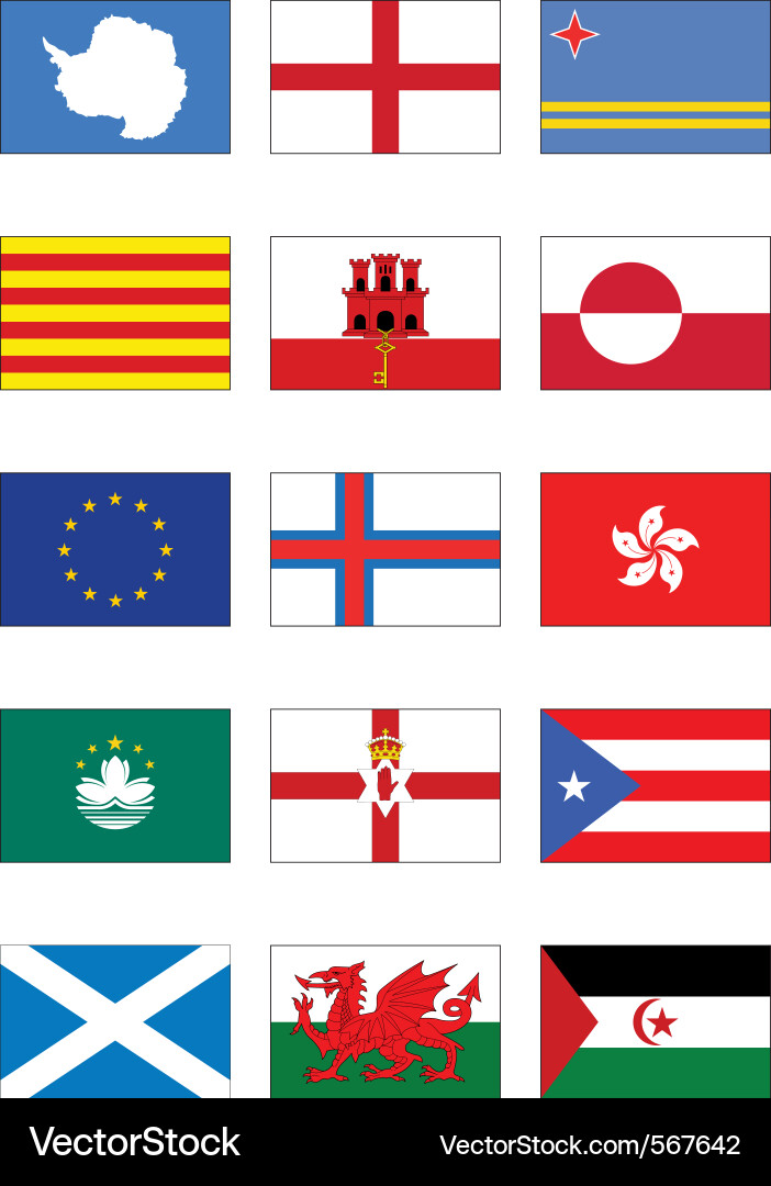World Flags Collection vector image