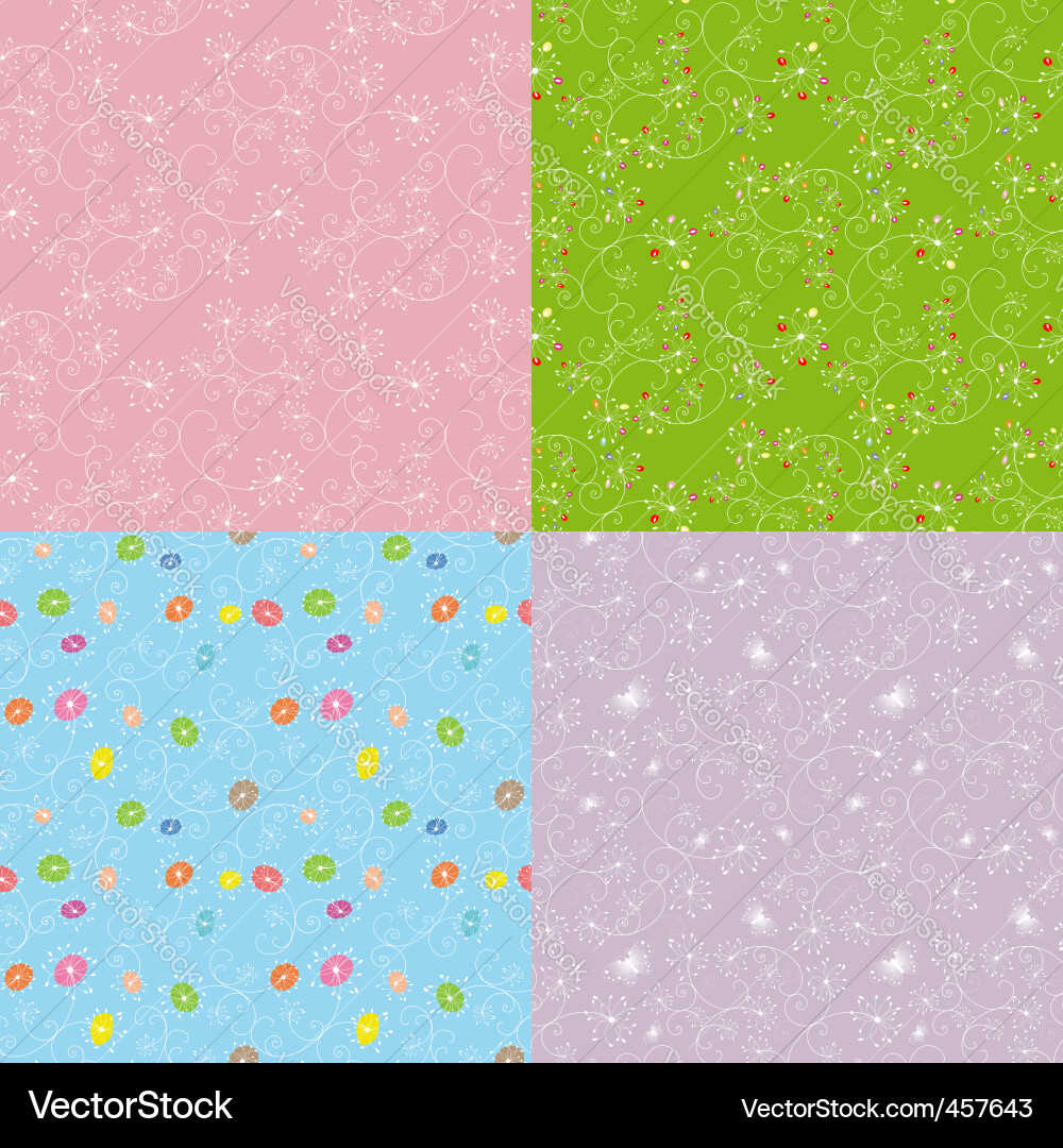 Delicate Dandelion Pattern vector image