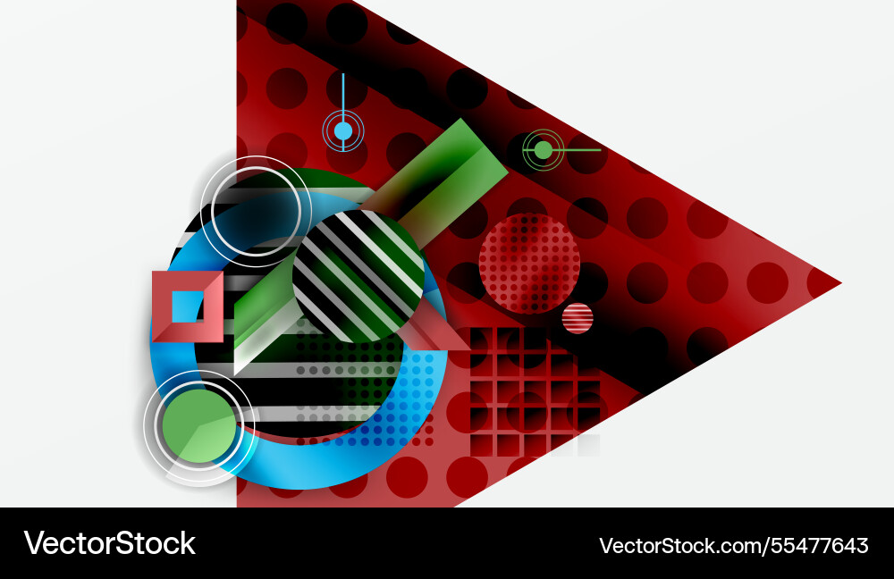 Dynamic complex geometric abstract background Vector Image