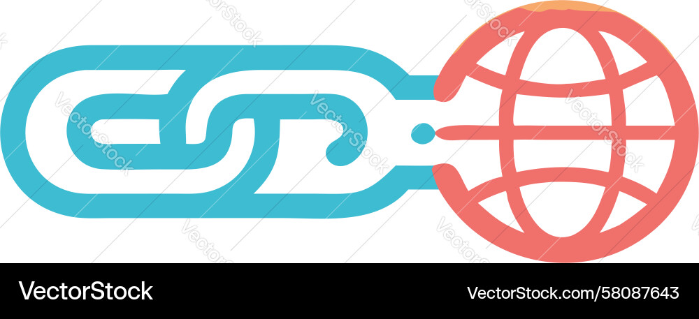 Global Connection Links Vector Image