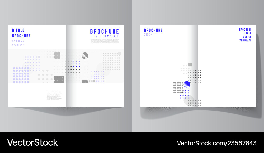 Layout of two a4 format modern cover Vector Image