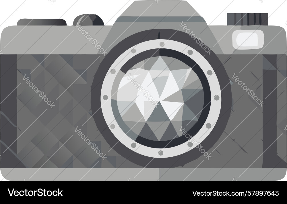 Retro digital camera with distinctive lens design Vector Image