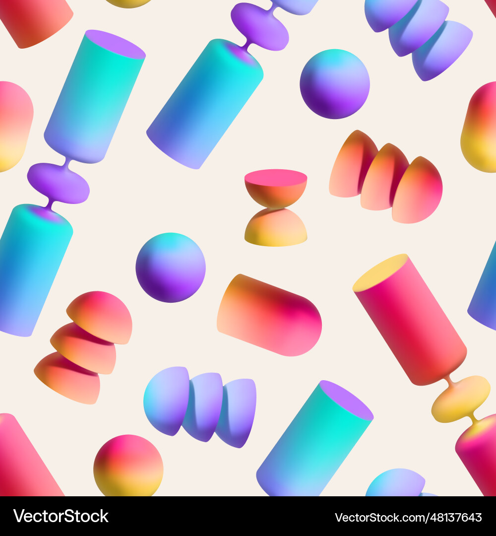 Seamless pattern with collection of colorful Seamless pattern with collection of colorful vector image