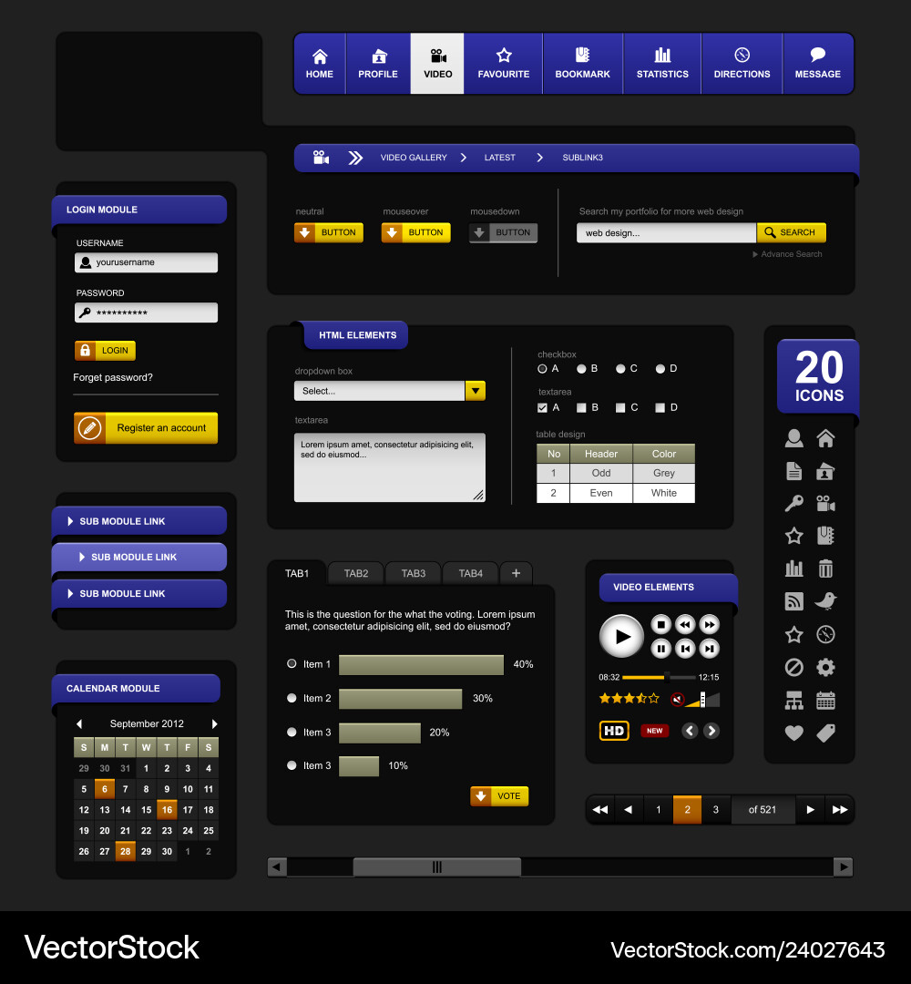 Web design website element template vector image