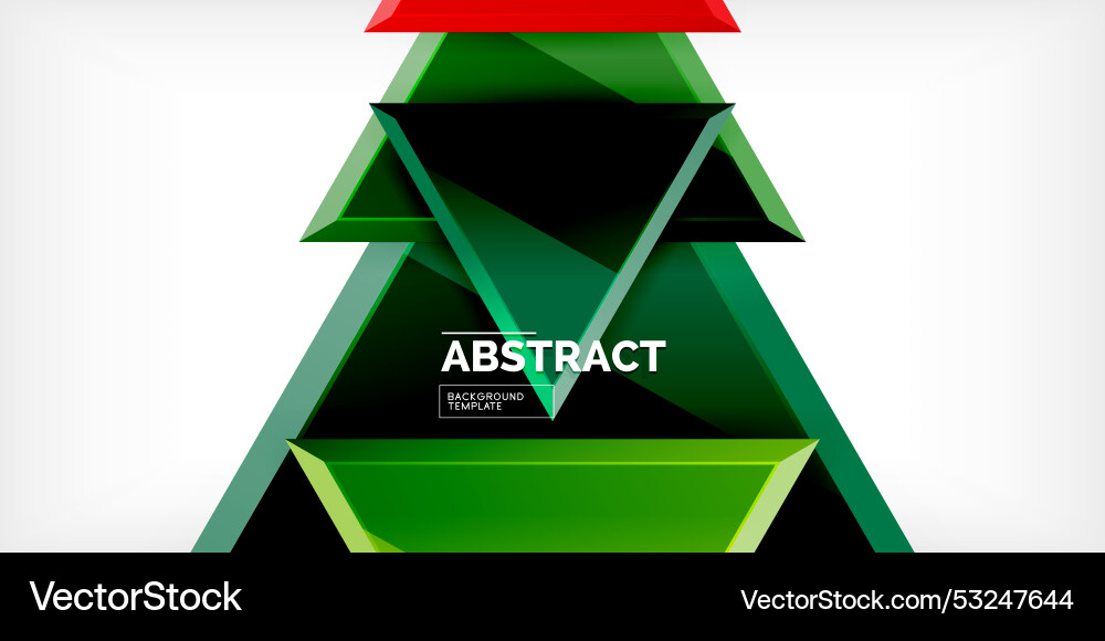 Abstract background - glossy triangles Vector Image