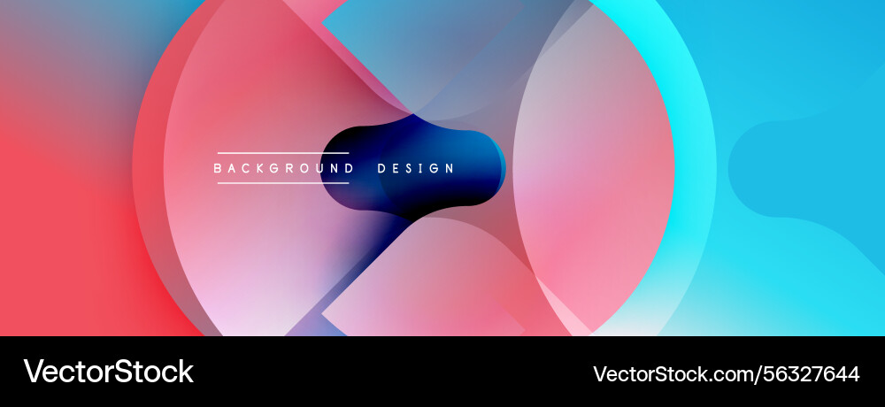 Abstract fluid shapes overlap creating vibrant Vector Image