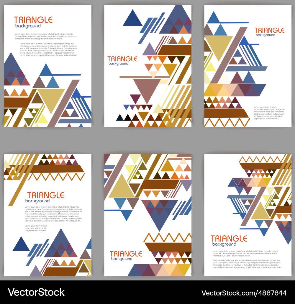 Abstract template background with triangle vector image