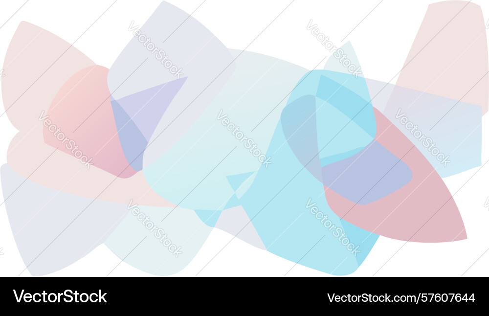 Fluid abstract overlapping shapes background vector image