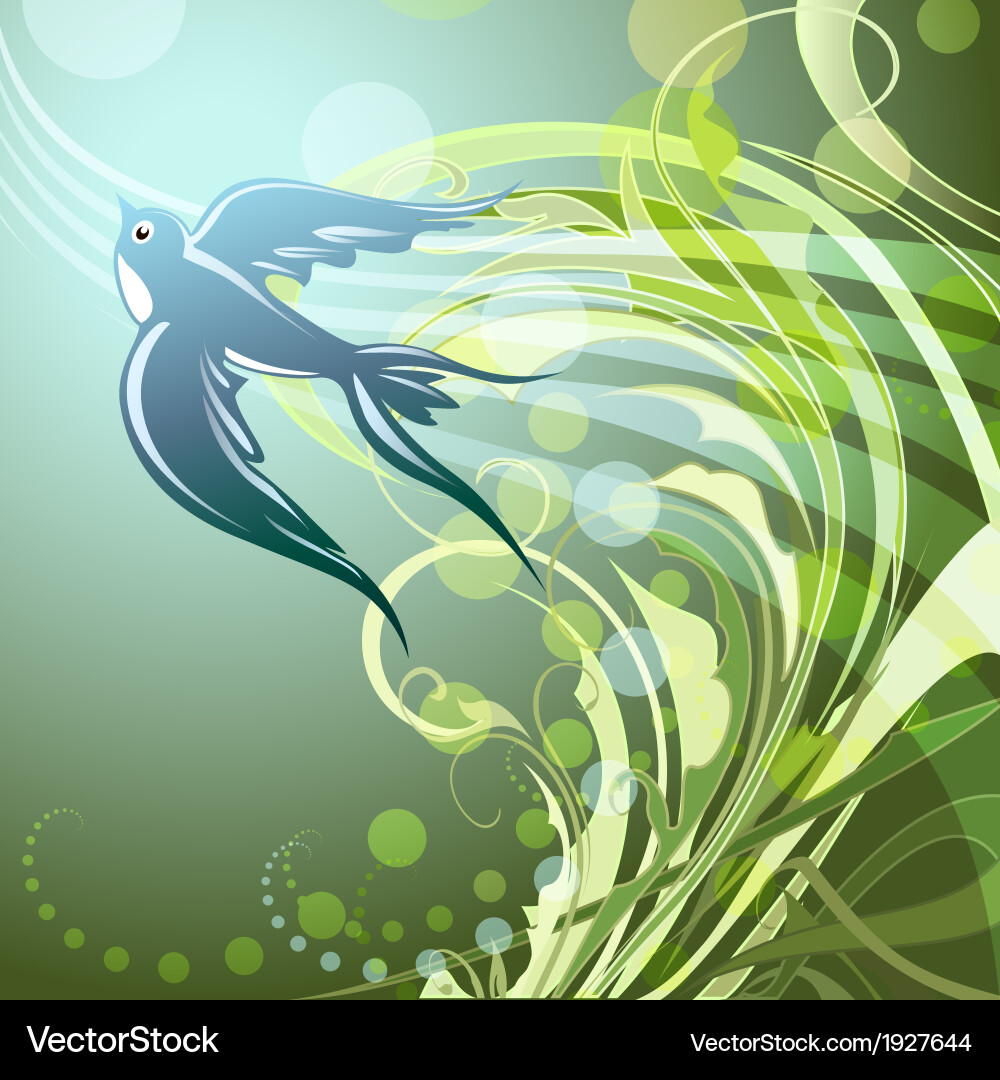 Flying Shallow Vector Flying swallow Royalty Free Vector Image - VectorStock