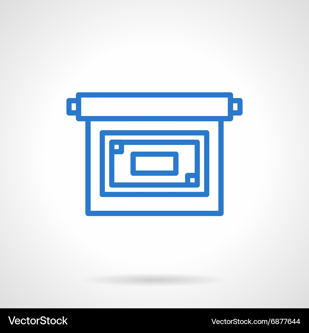 Projector screen icon simple line style Vector Image