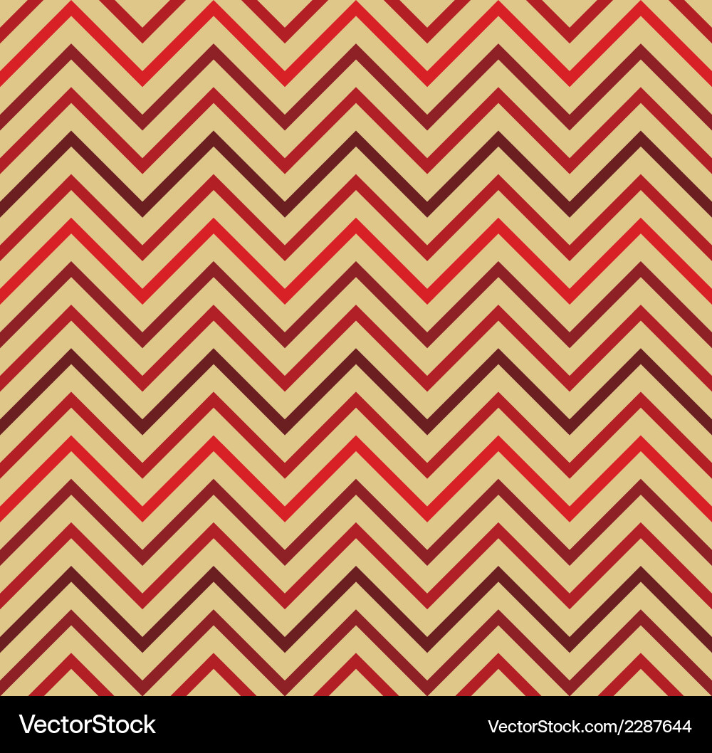 Red and Beige Zigzag Pattern vector image