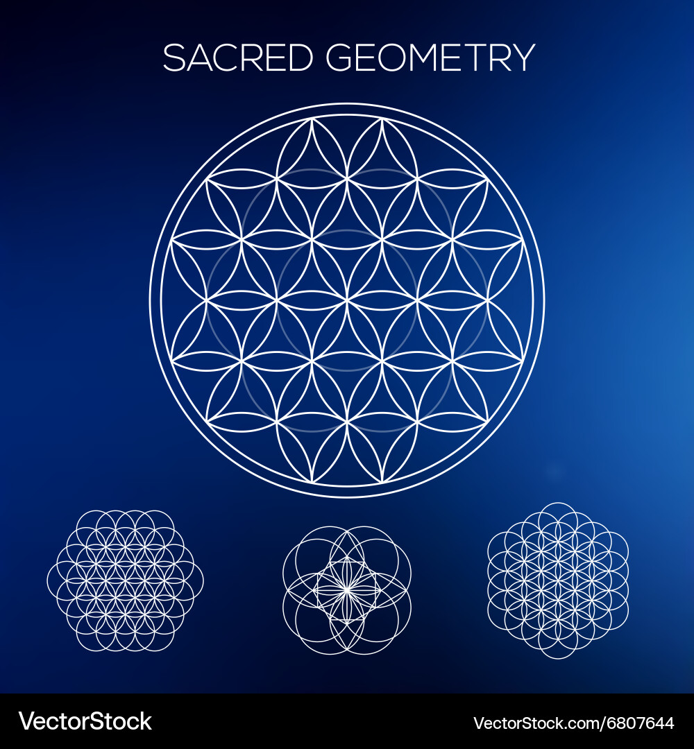 Sacred Geometry - Circular Patterns vector image