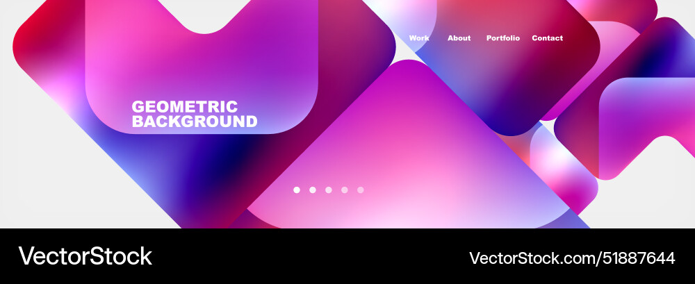 Square internet web page design template Vector Image