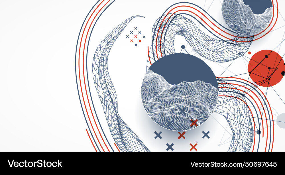 Abstract wave is made in a frame style template Abstract wave is made in a frame style template vector image