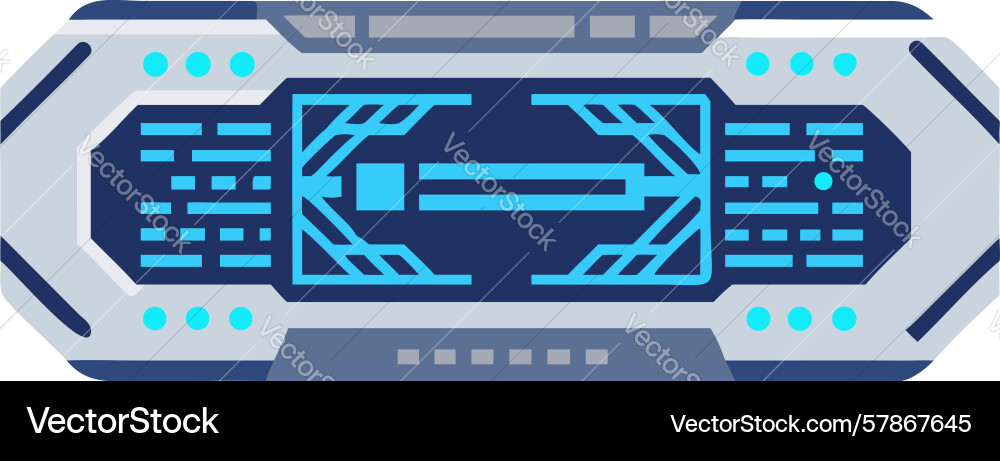 Advanced futuristic tech interface panel design Vector Image