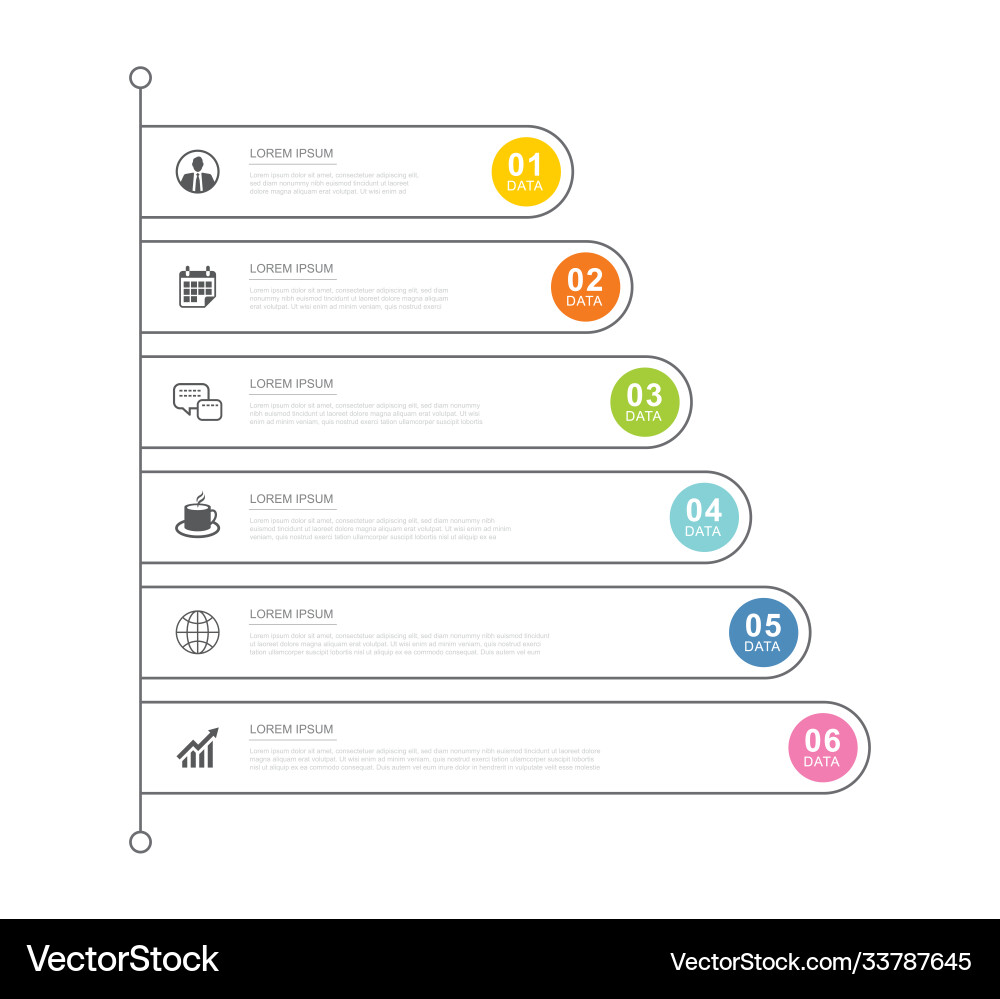 Data Infographic Tab Index Template vector image