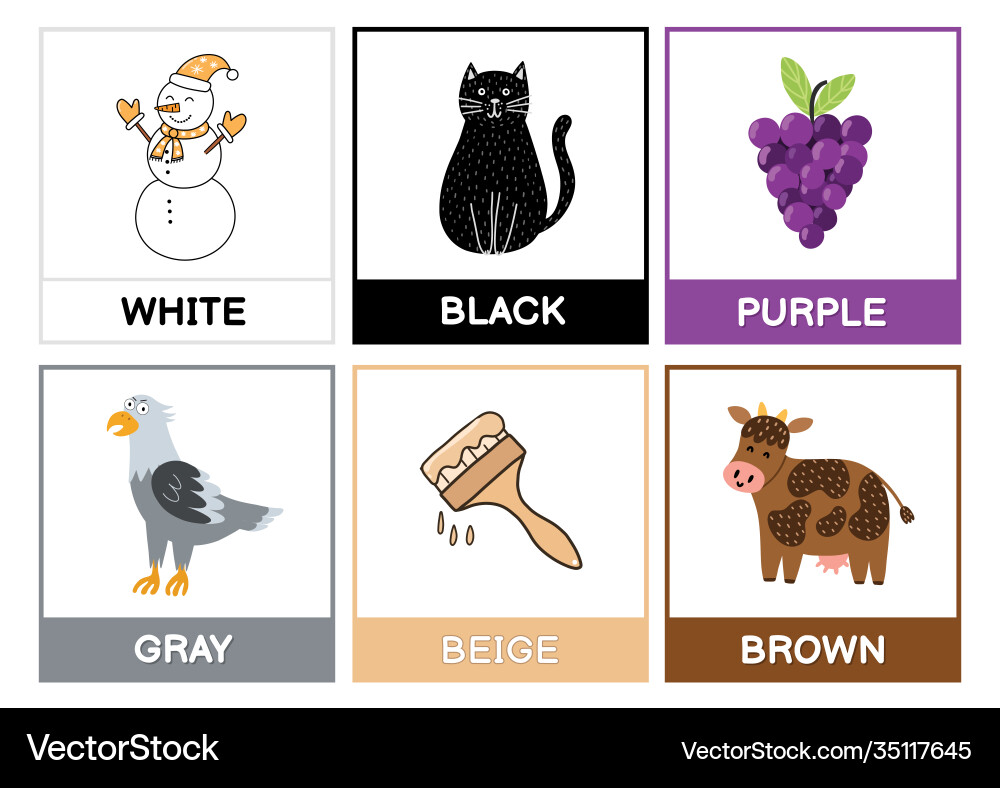 Flashcards mit Hauptfarben lernen Primärfarben Flashcards mit Hauptfarben lernen Primärfarben vektorbild