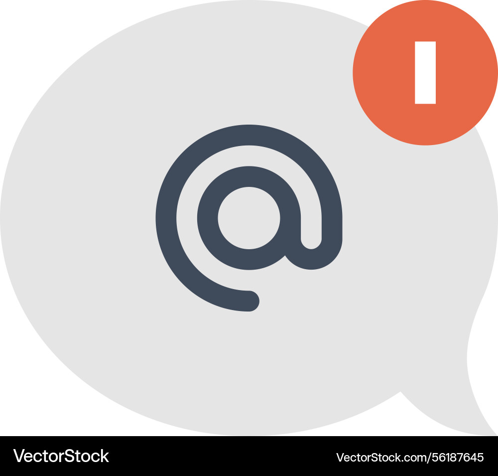 Message bubble flat web icon concept Vector Image