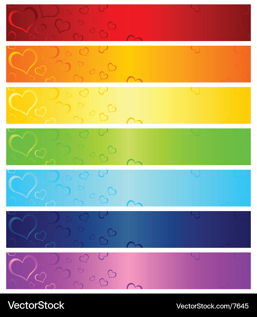 Valentines headers Vector Image