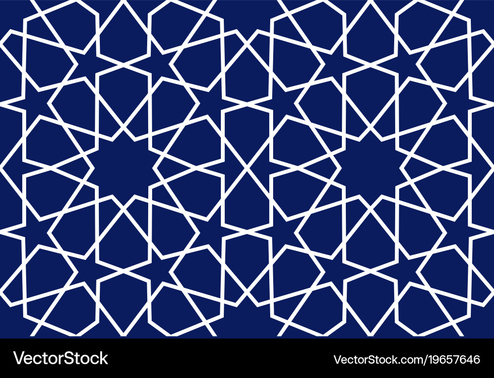 Background with seamless pattern islamic style Vector Image