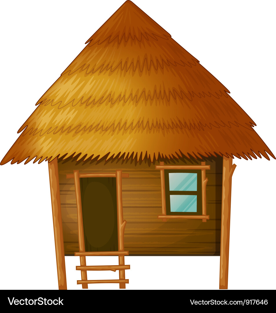 Cartoon hut vector image