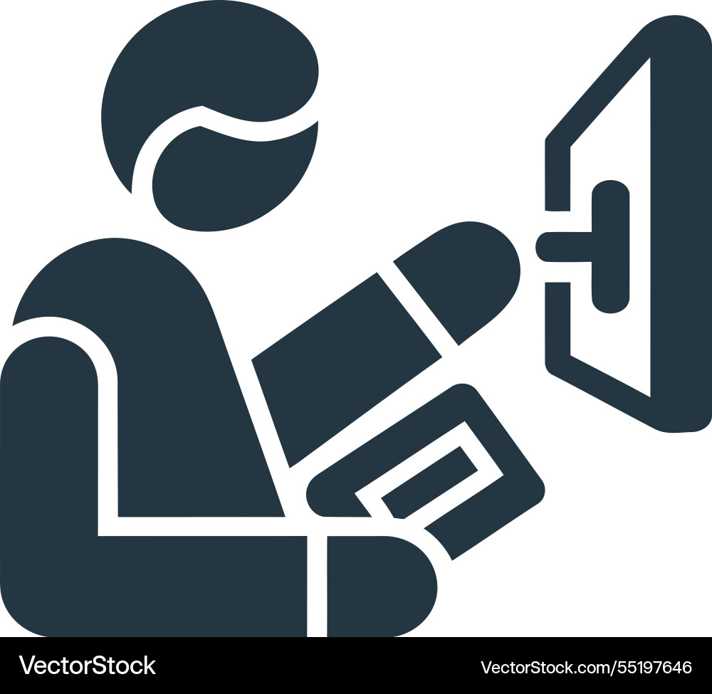 Computer data processing icon vector image