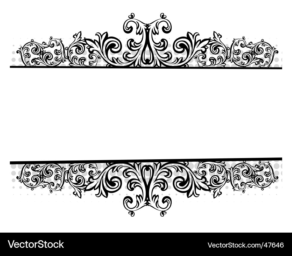 Floral border Royalty Free Vector Image - VectorStock