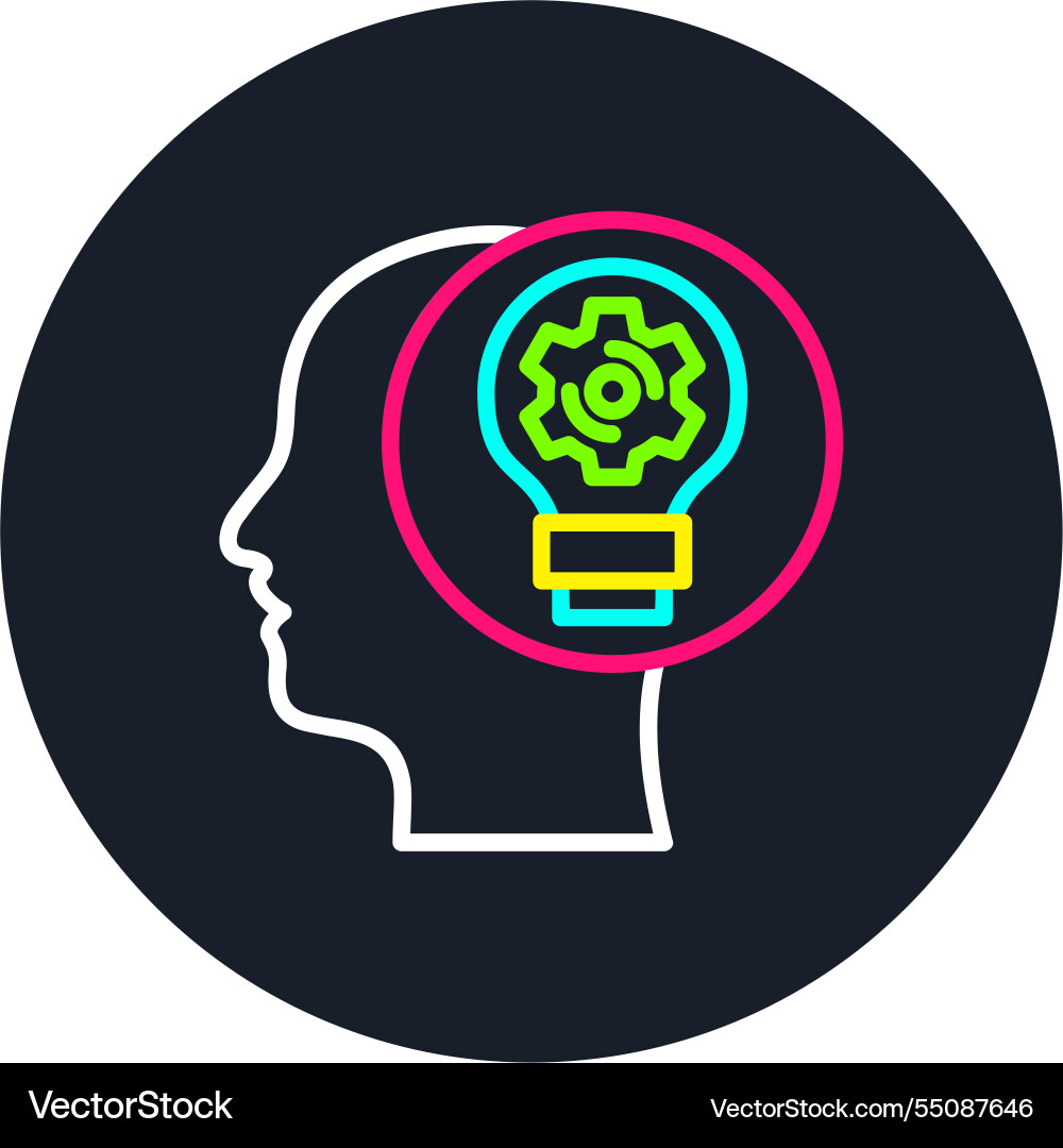 Idea line multi color icon Vector Image