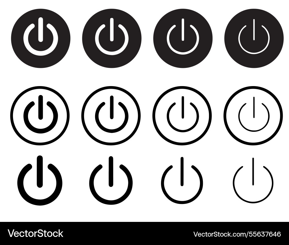 Power button set Vector Image