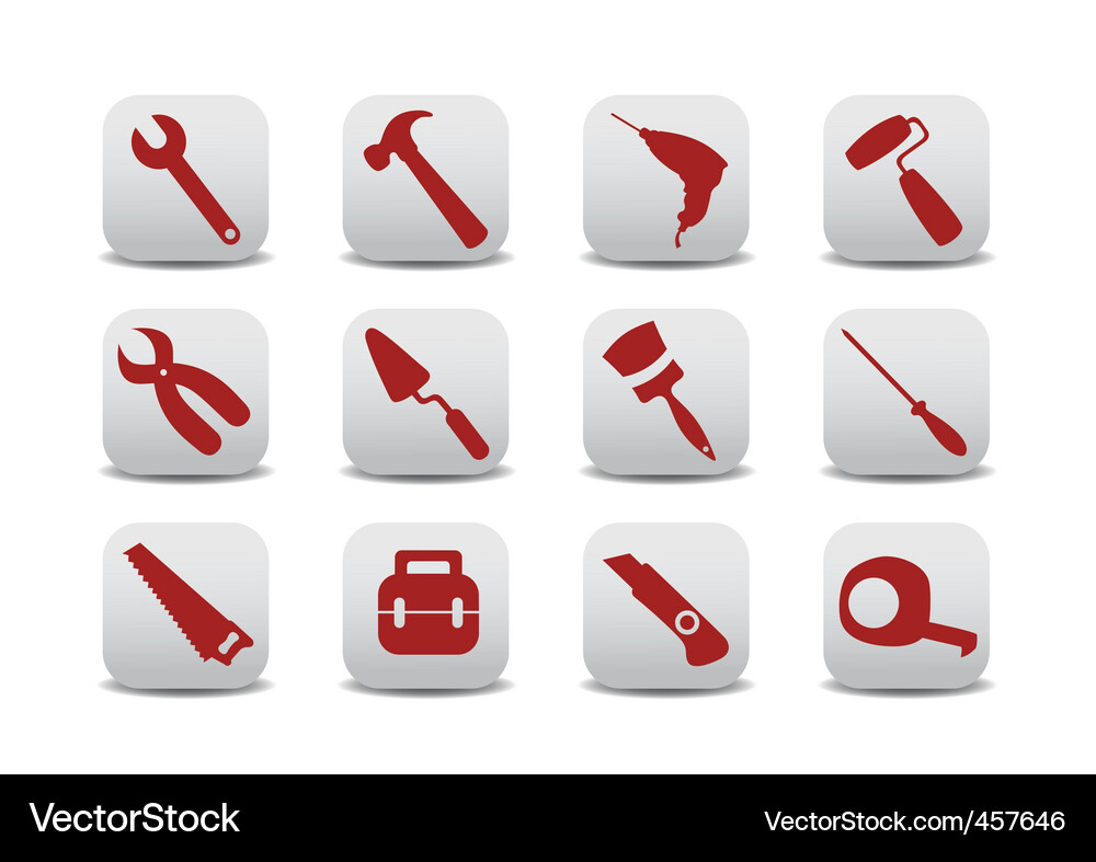 Reparatur Werkzeuge und Instrumente Set Vektorbild