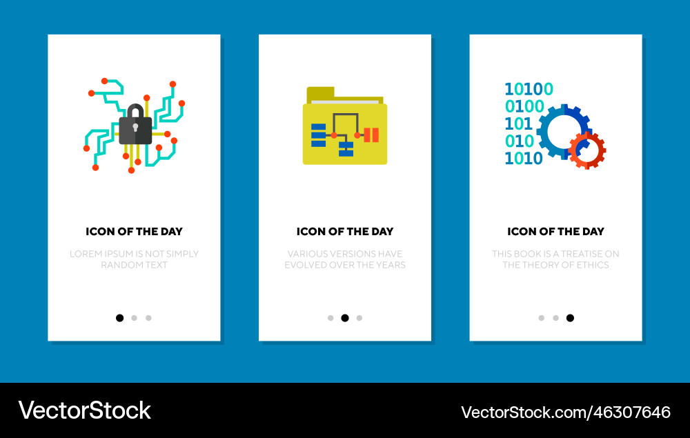 Security Icon Set - Lock & Code vector image