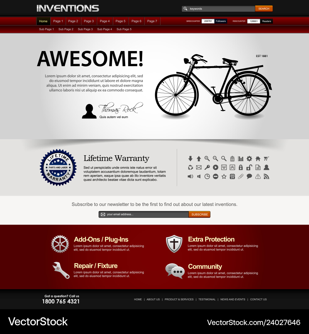 Web design website element template Web design website element template vector image