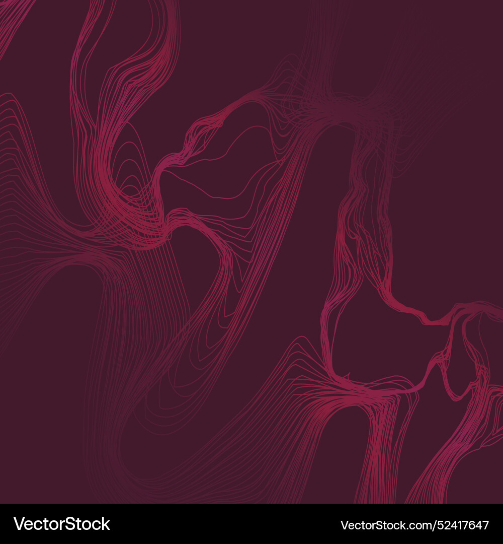 Abstract pattern of light lines on a red vector image