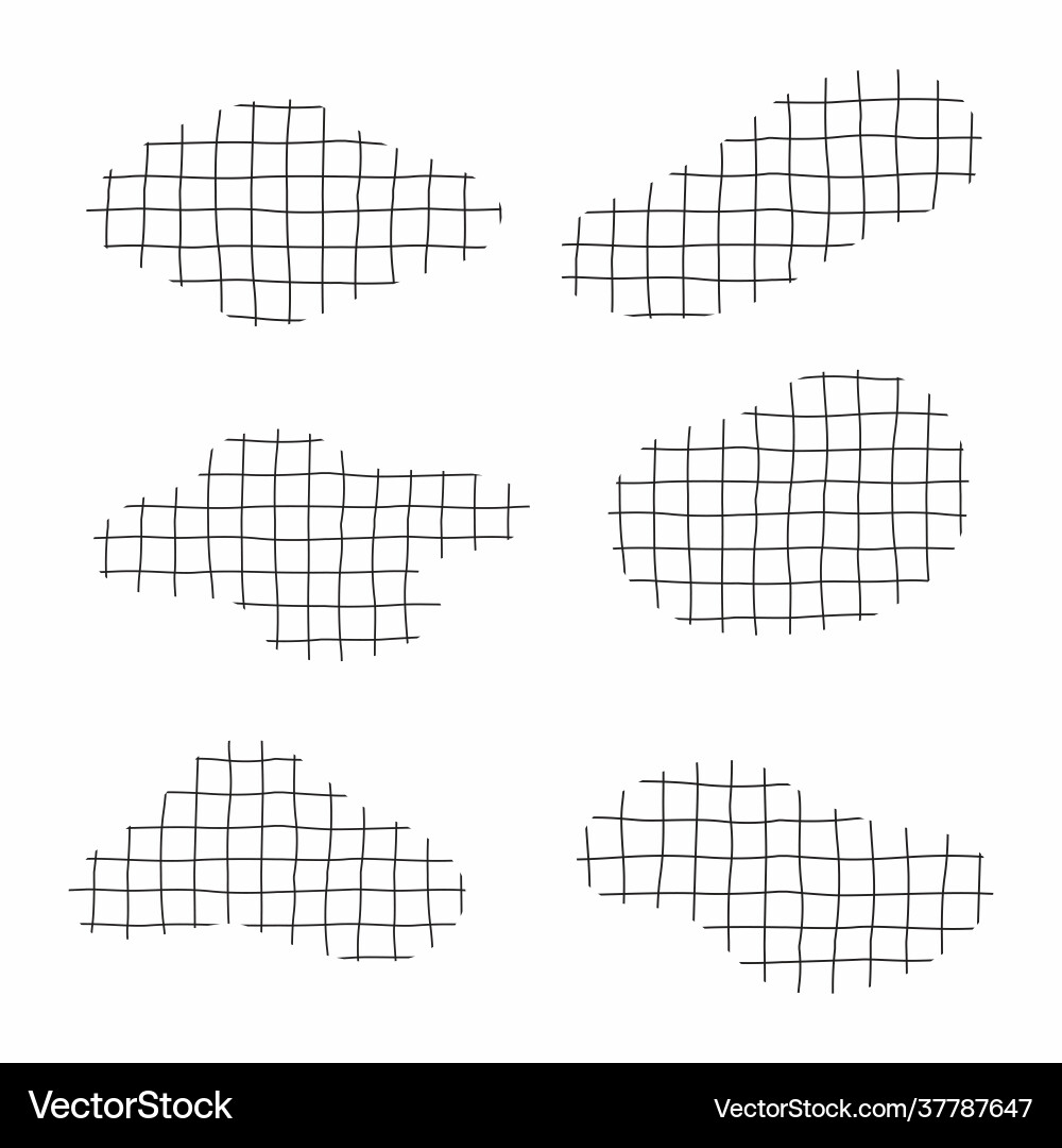 Design element cell hand drawn a set lines Design element cell hand drawn a set lines vector image