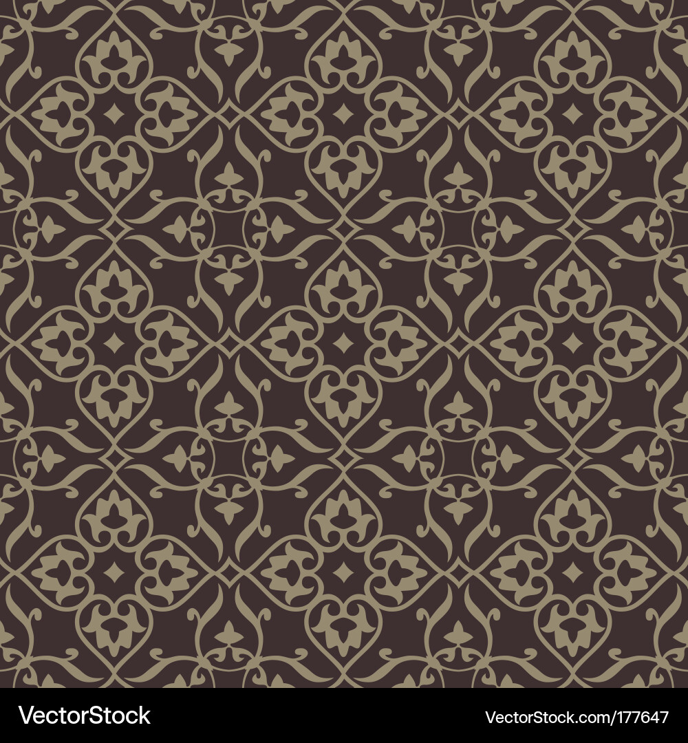 Elegante Swirl Crest Muster Vektorbild