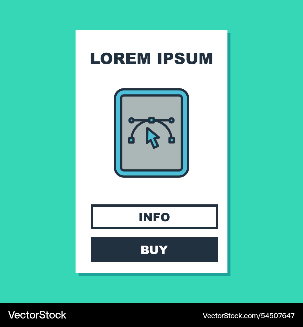 Filled outline computer display with design Filled outline computer display with design vector image