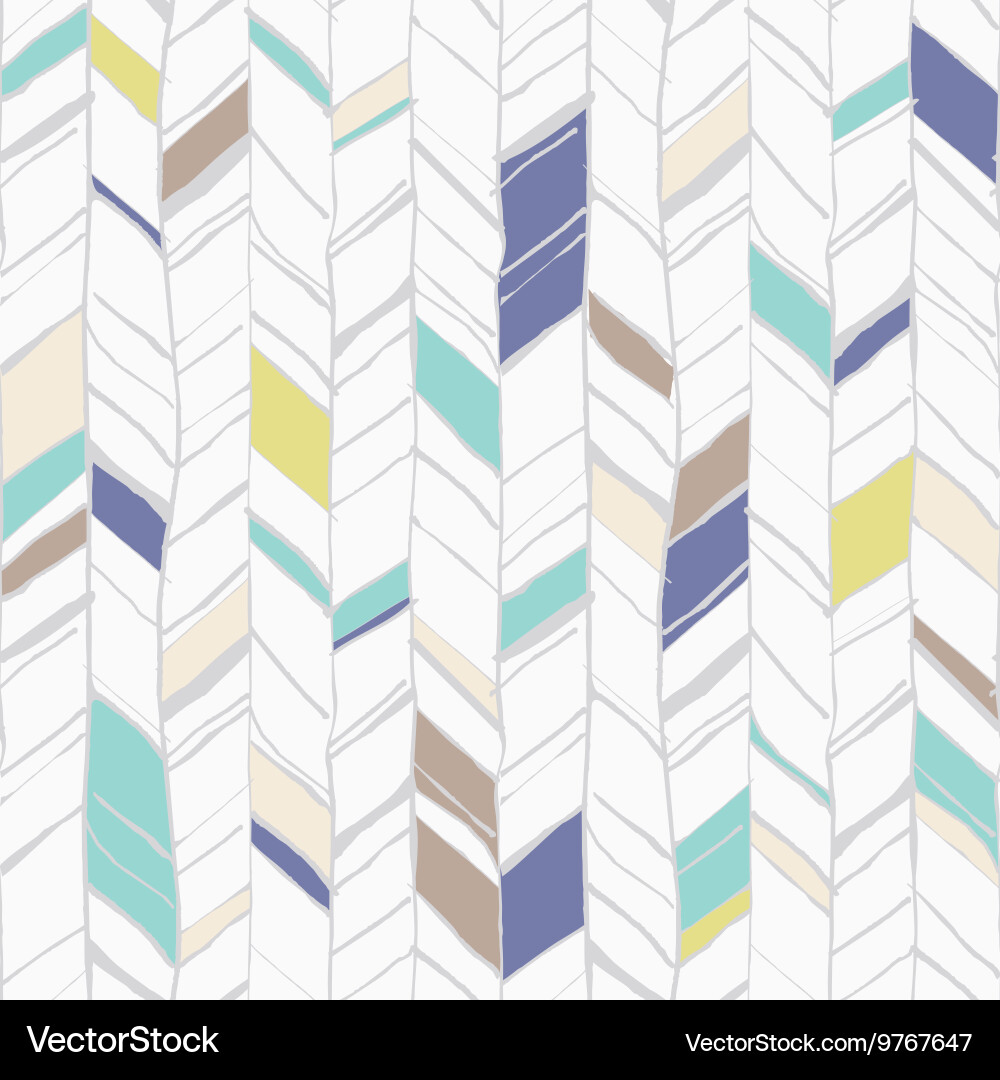 Herringbone Pattern - Sketchy Texture vector image