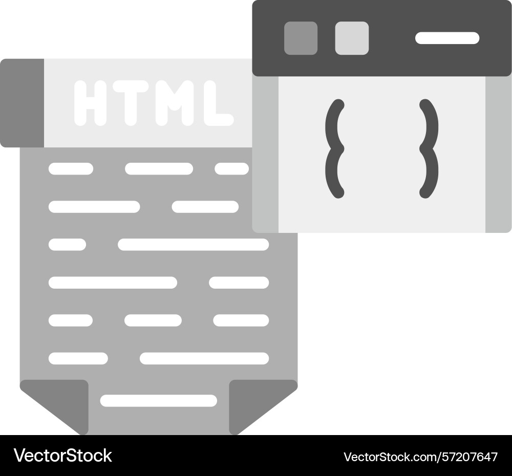 Html icon vector image