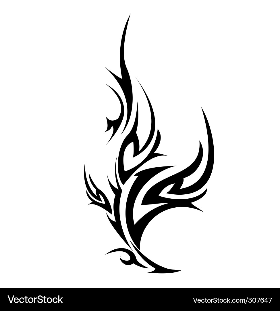 Intricate Tribal Serpent Tattoo Vector Image