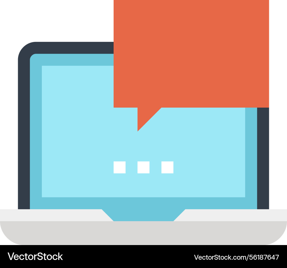 Message bubble flat web icon concept Message bubble flat web icon concept vector image