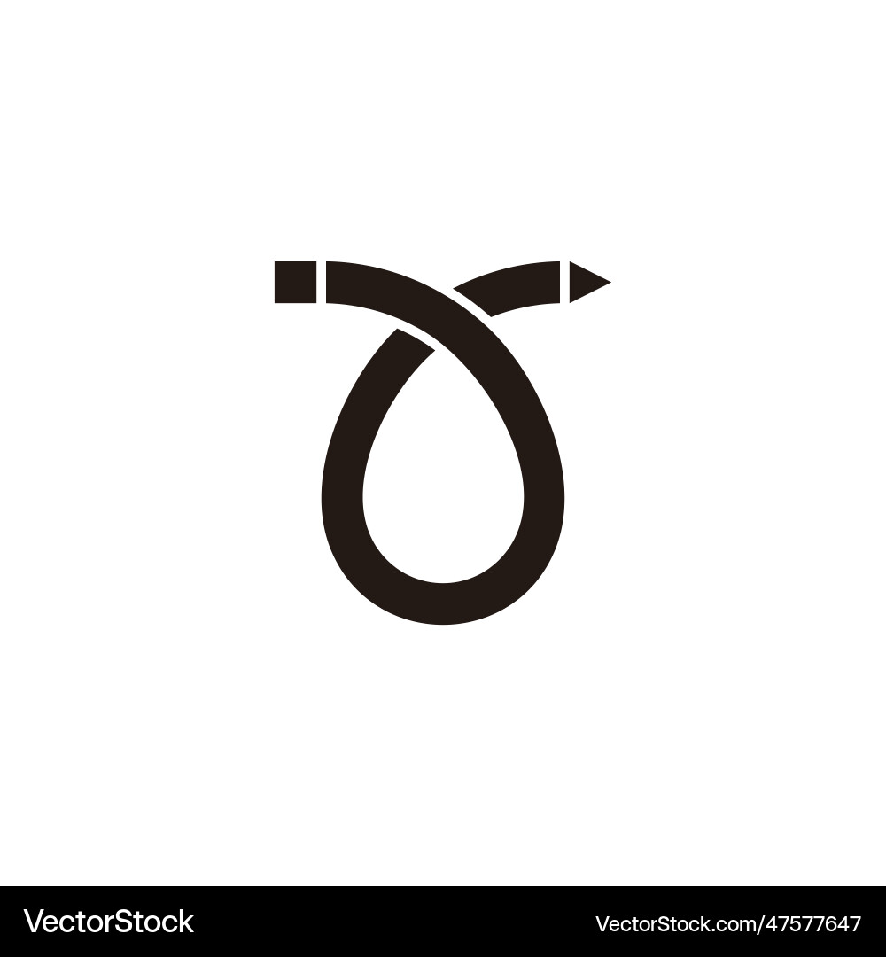 Overlapping Loop Pencil Symbol vector image